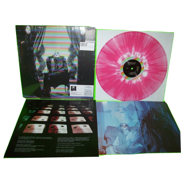 Drab Majesty Careless Pink Splatter Vinyl LP Record Post-Punk Goth Sealed Rare - Picture 4 of 4